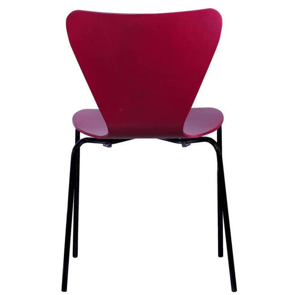 Стілець AMF Левіс Чорний Бордо-2