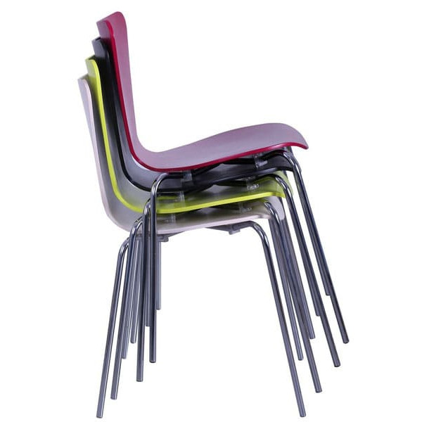 Стілець AMF Левіс Чорний Бордо-4