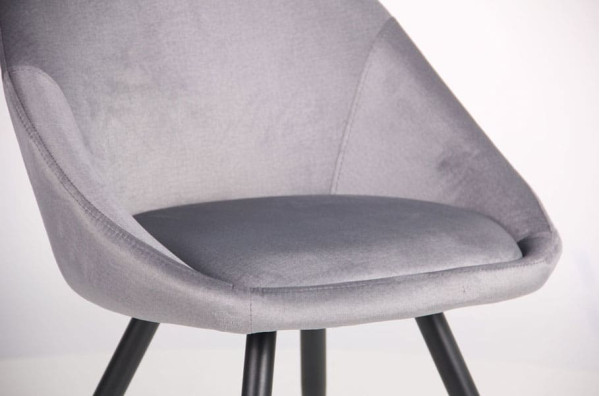 Стул AMF Mary Black Silver-9