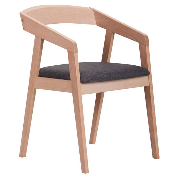 Стілець AMF Маскарпоне Бук Білий Антрацит-1