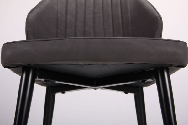 Стілець AMF Michigan Чорний-Нубук Базальт-5