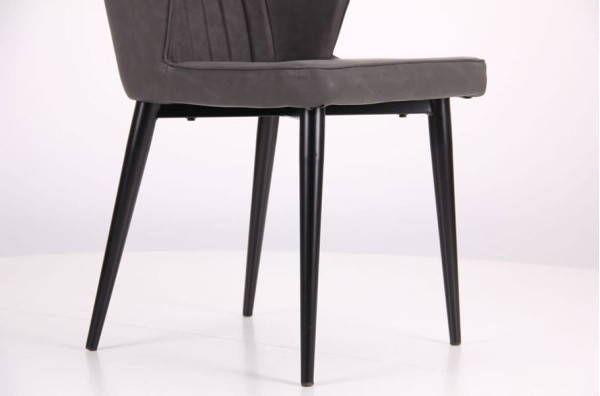 Стілець AMF Michigan Чорний-Нубук Базальт-6