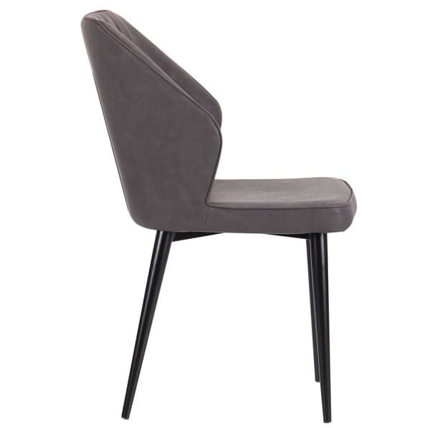 Стілець AMF Michigan Чорний-Нубук Базальт-1