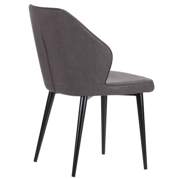 Стілець AMF Michigan Чорний-Нубук Базальт-3