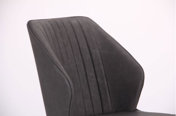 Стілець AMF Michigan Чорний-Нубук Базальт-7