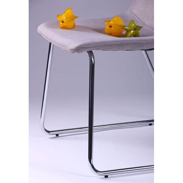 Стілець AMF Наварра База Хром Світло-сірий-7