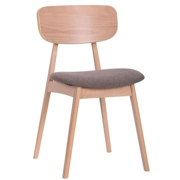 Стілець AMF Рікотта Бук Білий Капучіно-1