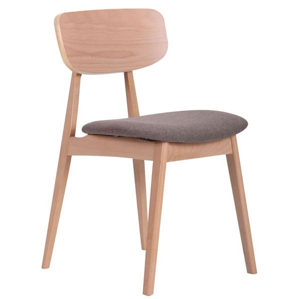 Стілець AMF Рікотта Бук Білий Капучіно-2