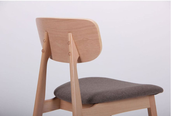 Стілець AMF Рікотта Бук Білий Капучіно-12