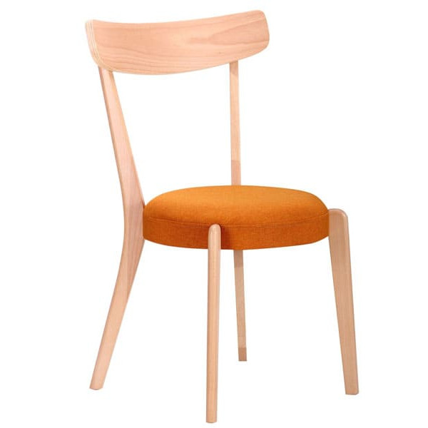 Стул AMF Пекорино Бук Беленый-Оранж-1