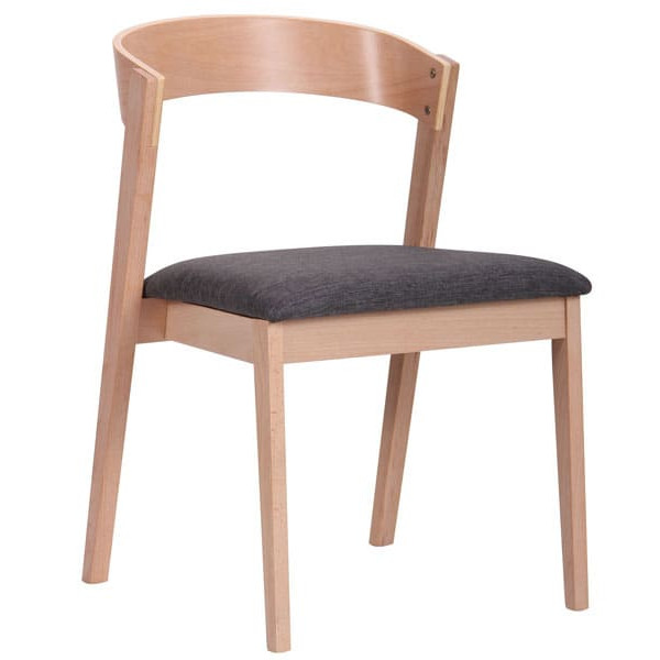 Стілець AMF Рамболь Бук Білий Антрацит-0