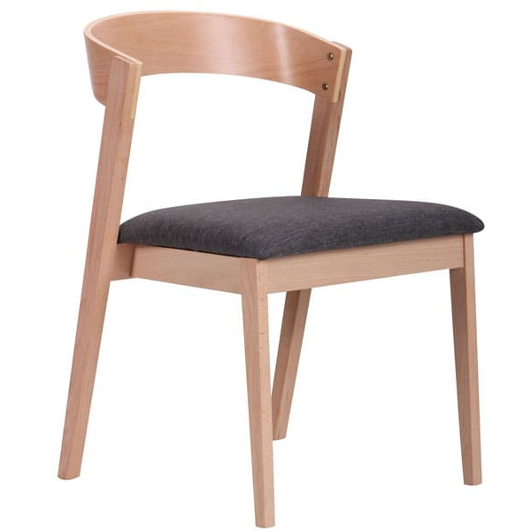 Стілець AMF Рамболь Бук Білий Антрацит-1