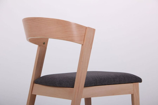 Стілець AMF Рамболь Бук Білий Антрацит-8