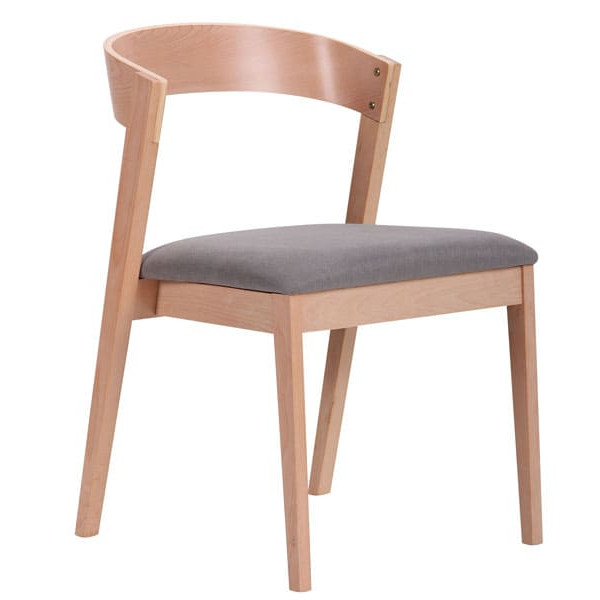 Стілець AMF Рамболь Бук Білий Сільвер-1