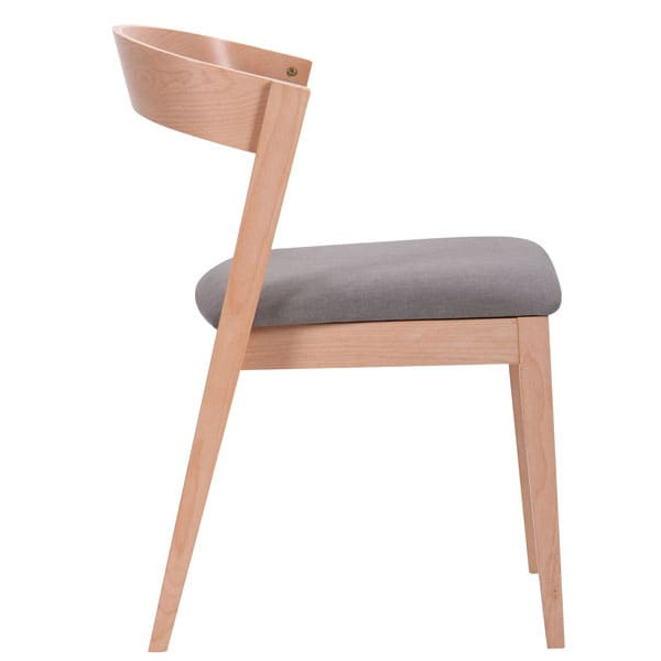 Стілець AMF Рамболь Бук Білий Сільвер-2