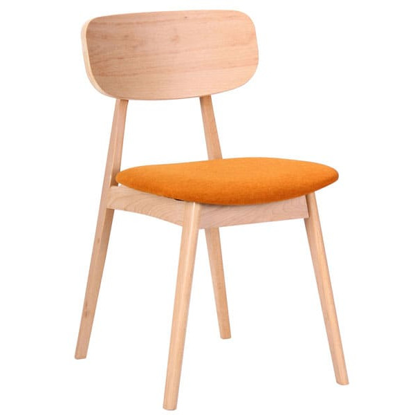 Стул AMF Рикотта Бук Беленый Оранж-0