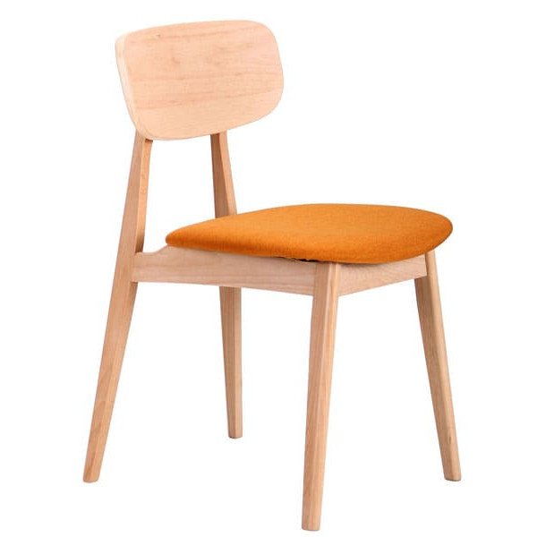 Стул AMF Рикотта Бук Беленый Оранж-1
