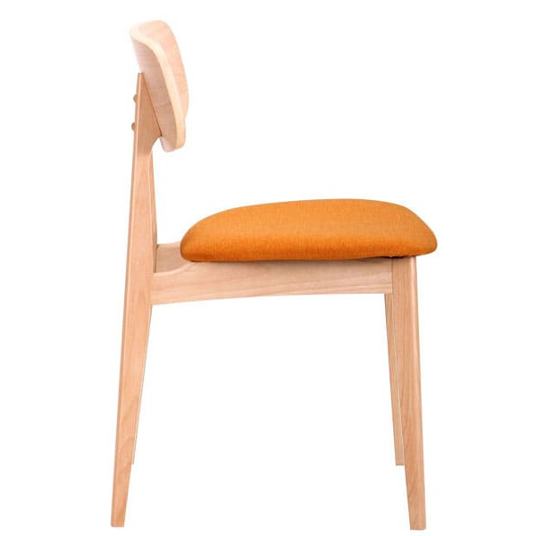 Стул AMF Рикотта Бук Беленый Оранж-2