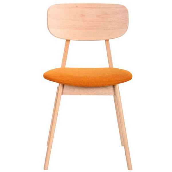 Стул AMF Рикотта Бук Беленый Оранж-3