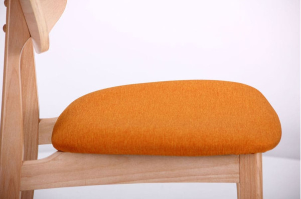 Стул AMF Рикотта Бук Беленый Оранж-12