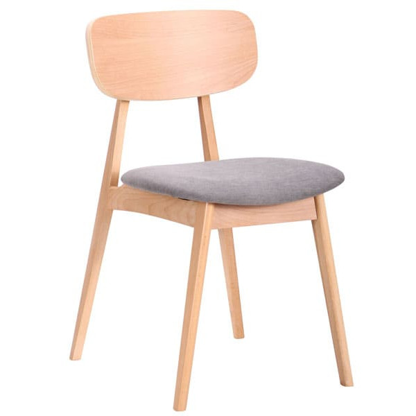 Стілець AMF Рікотта Бук Білий Сільвер-0