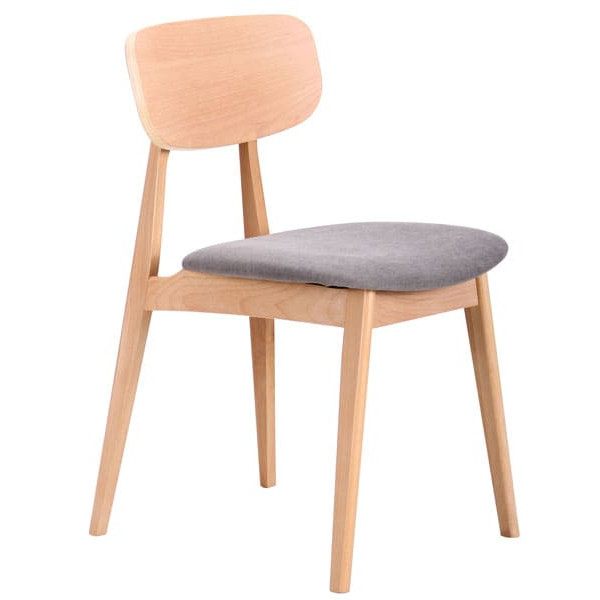 Стілець AMF Рікотта Бук Білий Сільвер-1