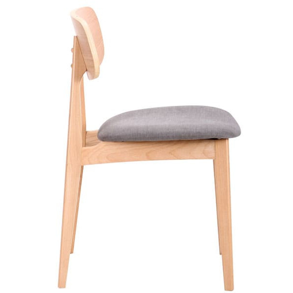 Стілець AMF Рікотта Бук Білий Сільвер-2