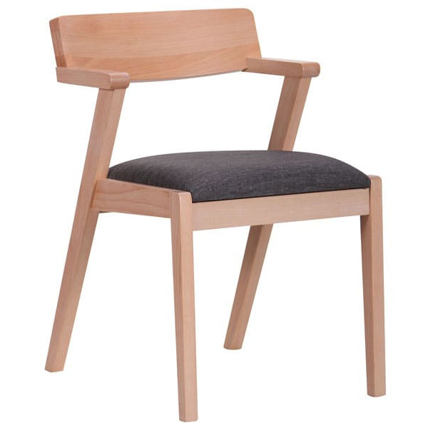 Стул AMF Рокфор Бук Беленый Антрацит-0