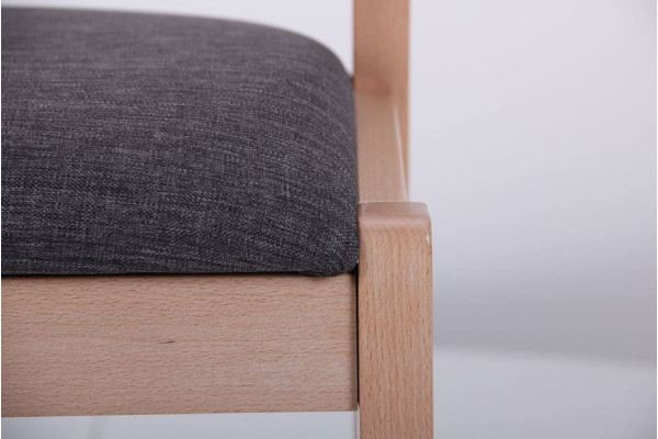 Стул AMF Рокфор Бук Беленый Антрацит-6