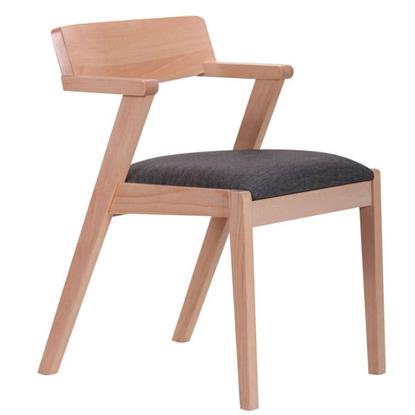 Стул AMF Рокфор Бук Беленый Антрацит-2