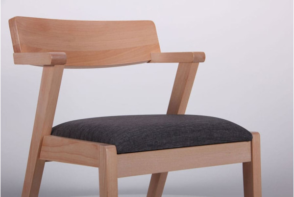 Стул AMF Рокфор Бук Беленый Антрацит-13