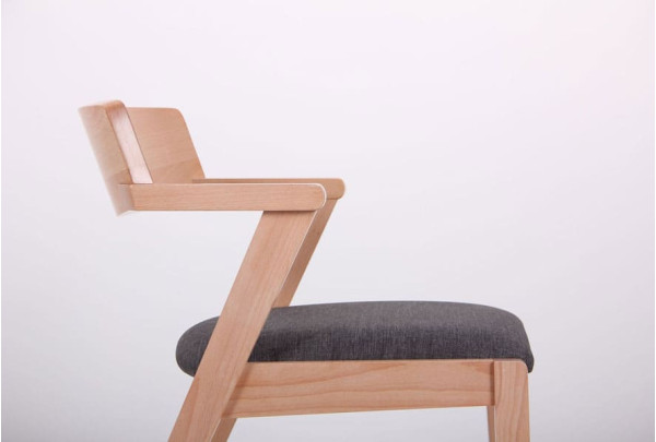 Стул AMF Рокфор Бук Беленый Антрацит-14