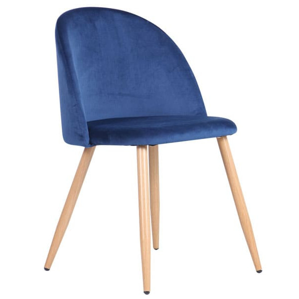 Стул AMF Sherry Beech-Blue Velvet-1
