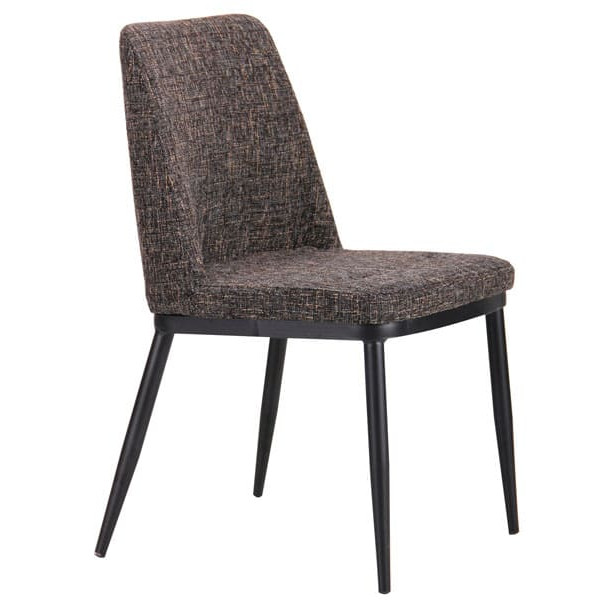 Стул AMF Витторио Черный Меланж Шоколад-1