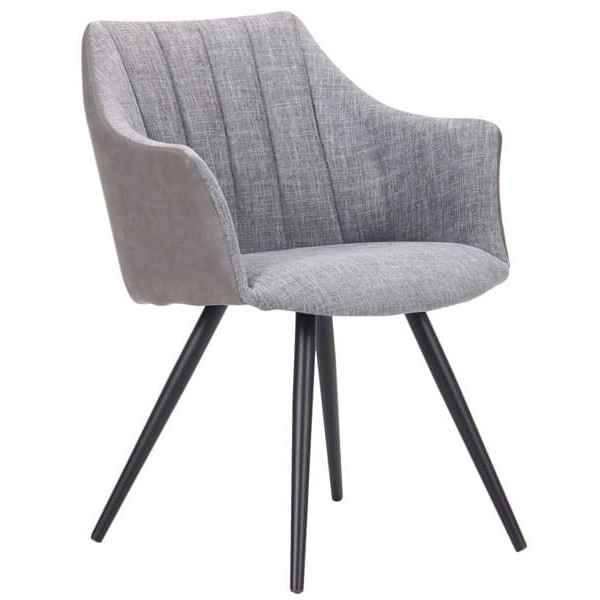 Крісло AMF Florida Чорний-Меланж Грей-Нубук Грей-1