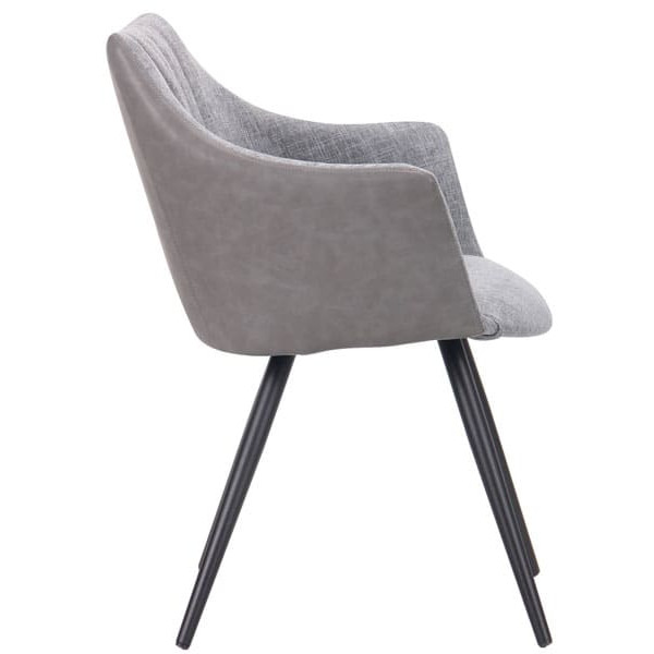 Крісло AMF Florida Чорний-Меланж Грей-Нубук Грей-2