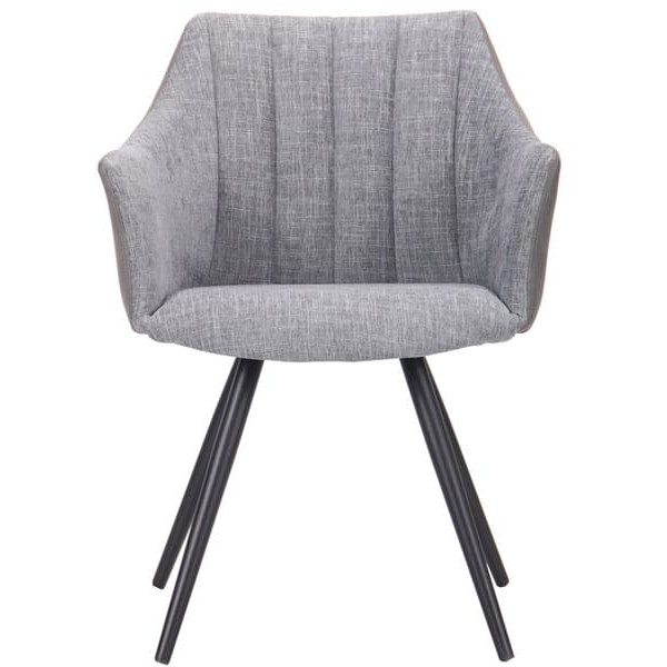 Крісло AMF Florida Чорний-Меланж Грей-Нубук Грей-3