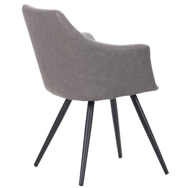 Крісло AMF Florida Чорний-Меланж Грей-Нубук Грей-4