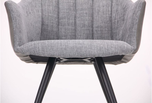 Крісло AMF Florida Чорний-Меланж Грей-Нубук Грей-8