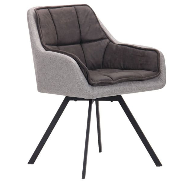 Кресло AMF Virginia Черный Cowboy Базальт Браун Меланж Силвер-1