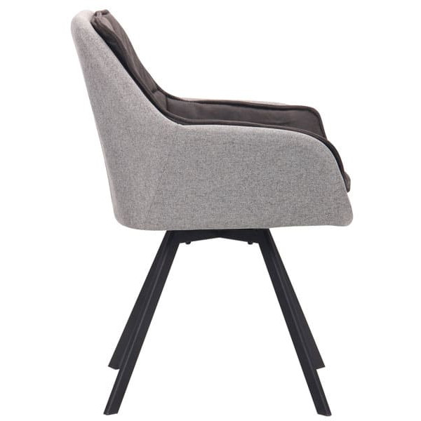 Кресло AMF Virginia Черный Cowboy Базальт Браун Меланж Силвер-2