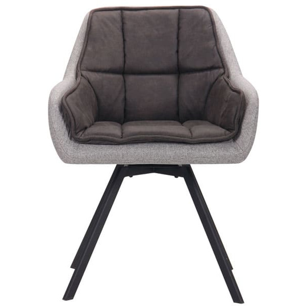 Кресло AMF Virginia Черный Cowboy Базальт Браун Меланж Силвер-3