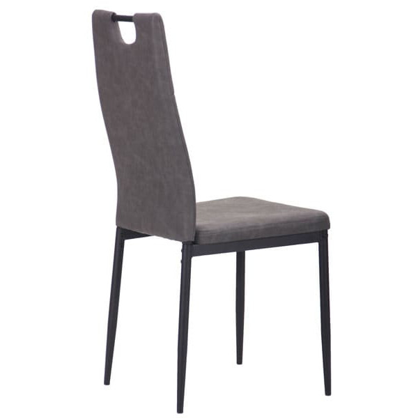 Стул AMF Alabama Черный-Нубук Бетон-4