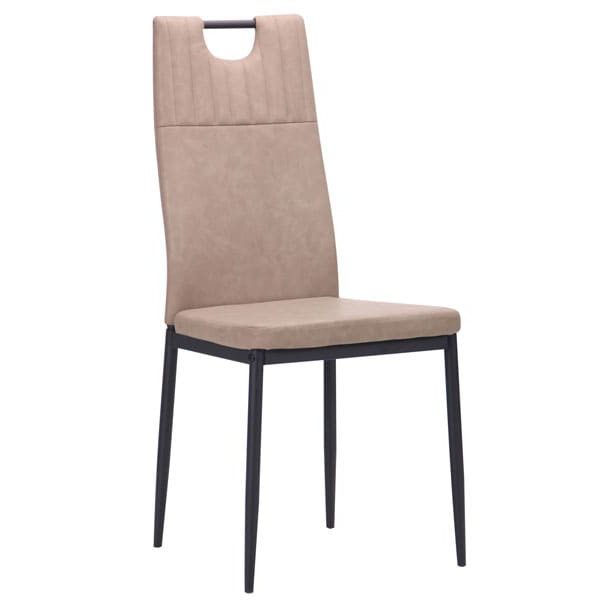 Стілець AMF Alabama Чорний-Нубук Капучіно-0