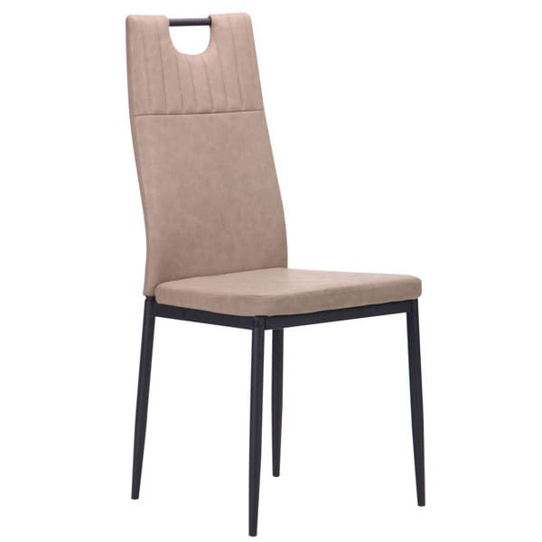 Стілець AMF Alabama Чорний-Нубук Капучіно-1