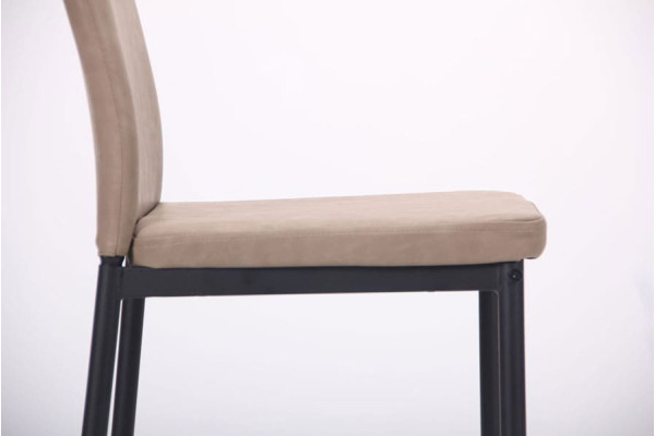 Стілець AMF Alabama Чорний-Нубук Капучіно-10