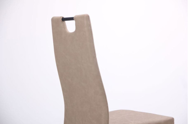 Стілець AMF Alabama Чорний-Нубук Капучіно-12