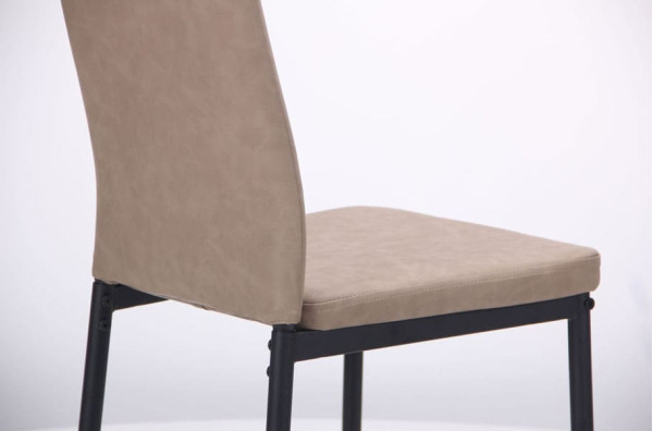 Стілець AMF Alabama Чорний-Нубук Капучіно-13