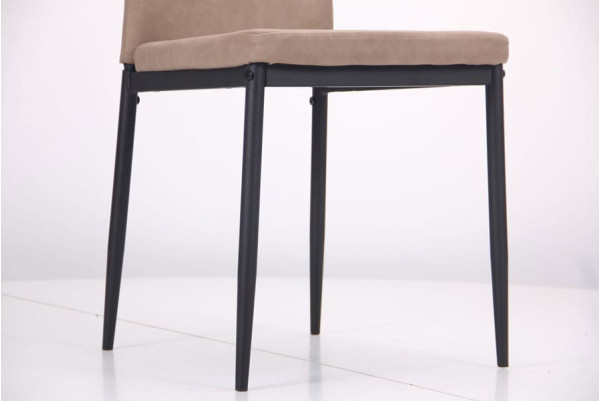 Стілець AMF Alabama Чорний-Нубук Капучіно-14