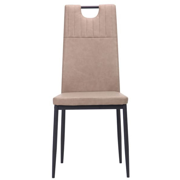 Стілець AMF Alabama Чорний-Нубук Капучіно-2